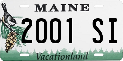 ME license plate 2001SI