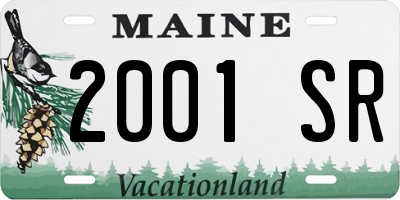 ME license plate 2001SR