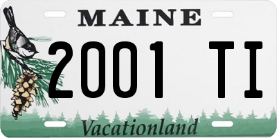 ME license plate 2001TI