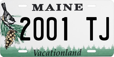 ME license plate 2001TJ