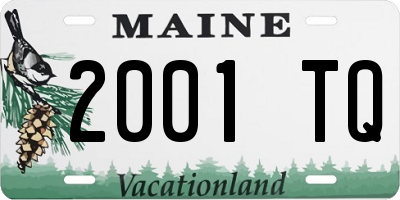 ME license plate 2001TQ