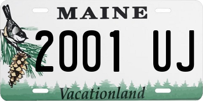 ME license plate 2001UJ