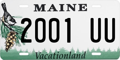 ME license plate 2001UU