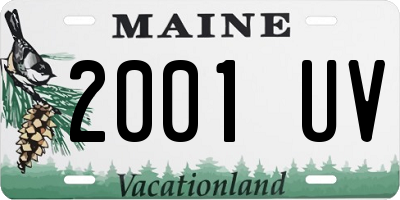 ME license plate 2001UV