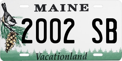 ME license plate 2002SB