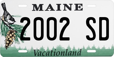 ME license plate 2002SD