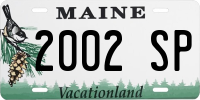 ME license plate 2002SP