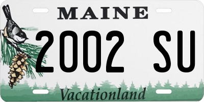 ME license plate 2002SU