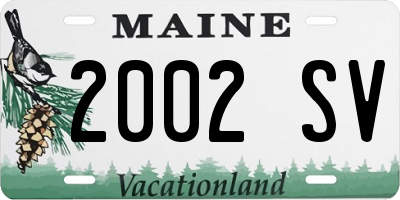 ME license plate 2002SV