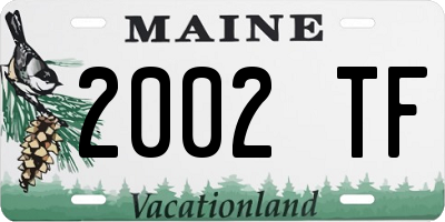 ME license plate 2002TF