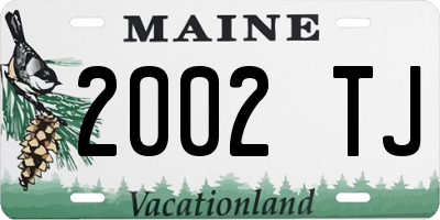 ME license plate 2002TJ
