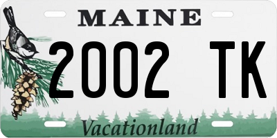 ME license plate 2002TK