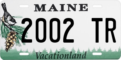 ME license plate 2002TR
