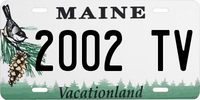 ME license plate 2002TV