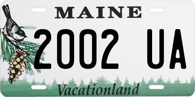 ME license plate 2002UA