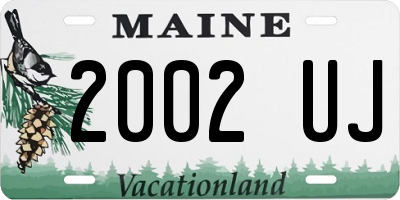 ME license plate 2002UJ