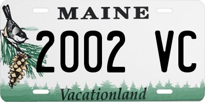 ME license plate 2002VC