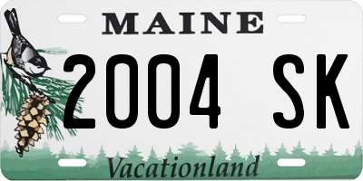 ME license plate 2004SK
