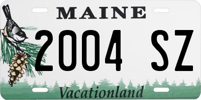 ME license plate 2004SZ