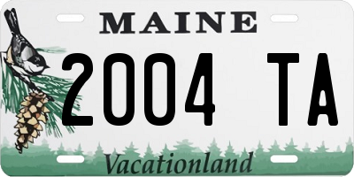 ME license plate 2004TA