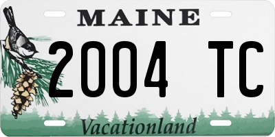 ME license plate 2004TC