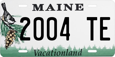 ME license plate 2004TE