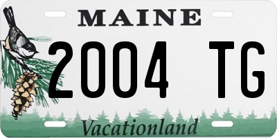 ME license plate 2004TG