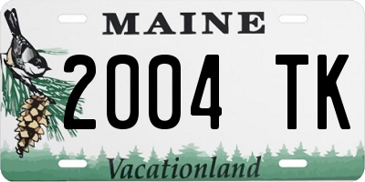 ME license plate 2004TK