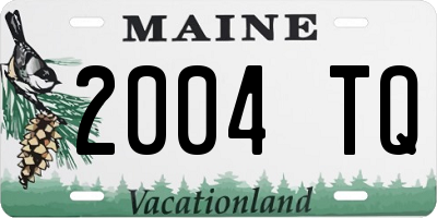ME license plate 2004TQ