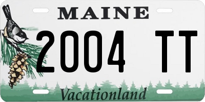 ME license plate 2004TT