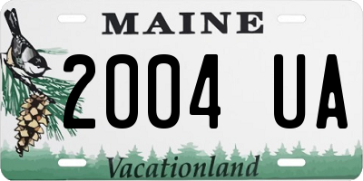 ME license plate 2004UA