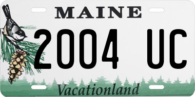 ME license plate 2004UC