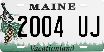 ME license plate 2004UJ