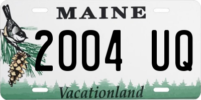 ME license plate 2004UQ