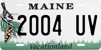 ME license plate 2004UV