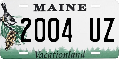 ME license plate 2004UZ