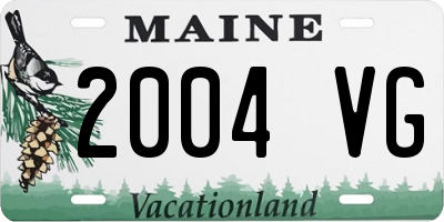 ME license plate 2004VG