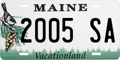 ME license plate 2005SA