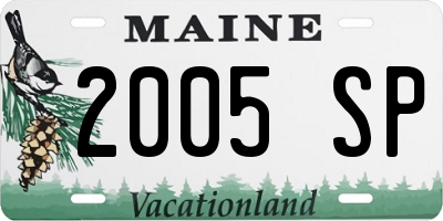 ME license plate 2005SP