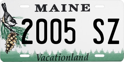 ME license plate 2005SZ
