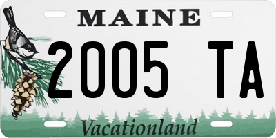ME license plate 2005TA