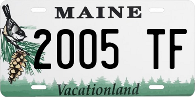ME license plate 2005TF