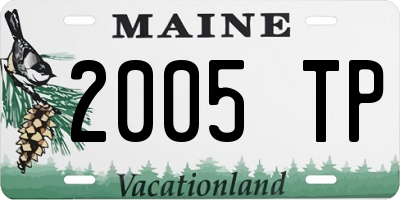 ME license plate 2005TP