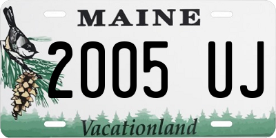 ME license plate 2005UJ