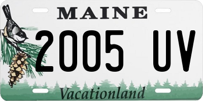 ME license plate 2005UV