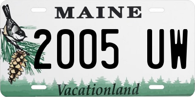 ME license plate 2005UW