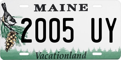 ME license plate 2005UY