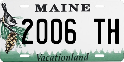ME license plate 2006TH