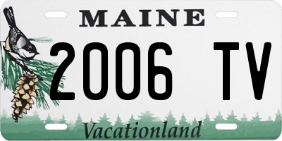 ME license plate 2006TV
