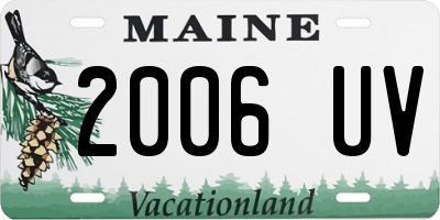 ME license plate 2006UV